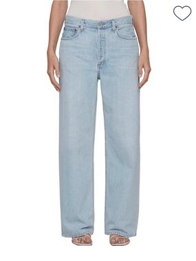 Agolde Low Slung Baggy Jean in Fragment. Size 27